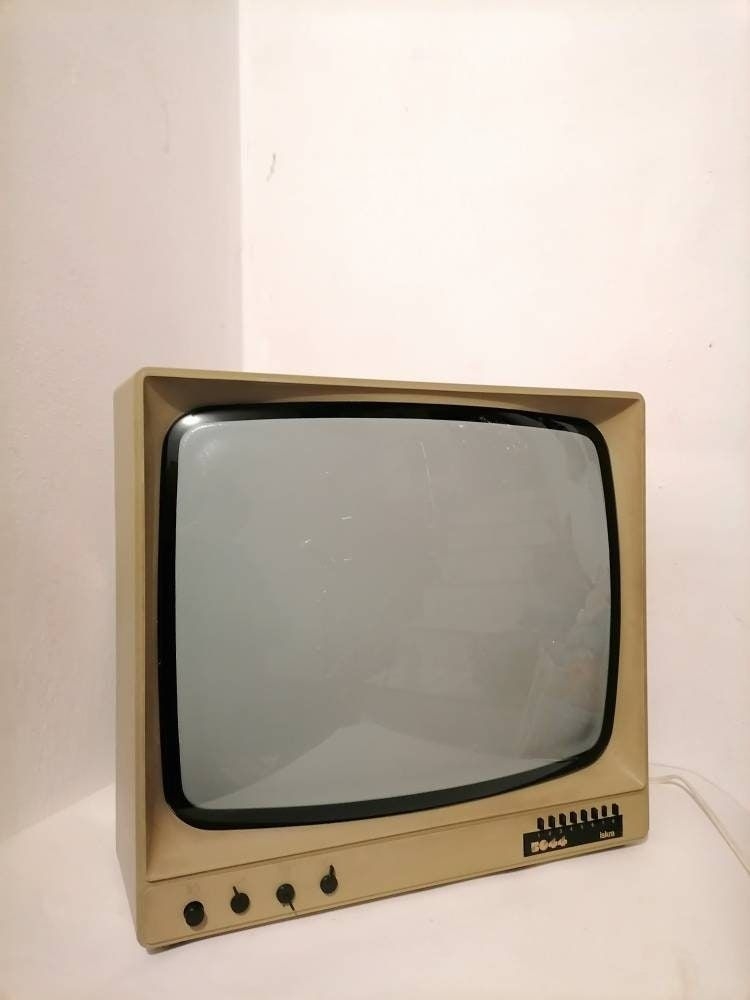 Vintage Portable TV Set From Yugoslavia/ Iskra/ Retro Television Set/ Iskra Tv/ Grey Tv/ Working Tv Receiver / Mid Century Tv/ 80s