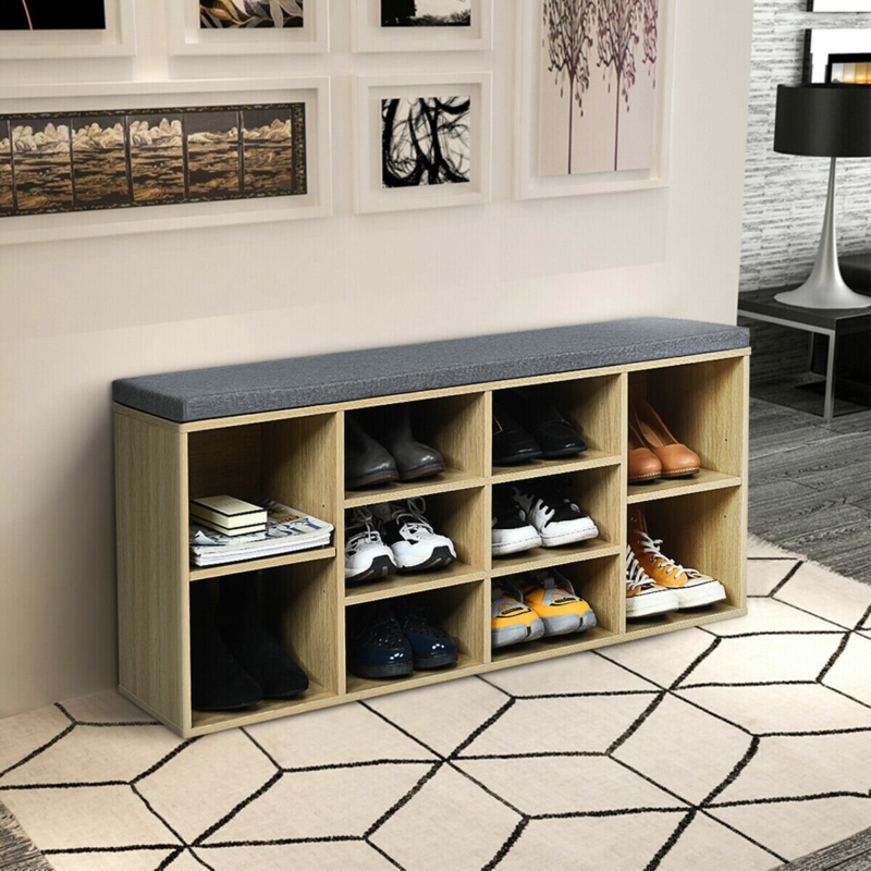 10 Pair Shoe Storage Bench