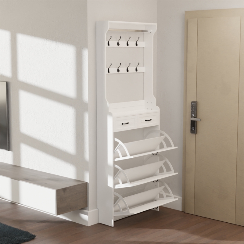 24 Pair Shoe Storage Cabinet