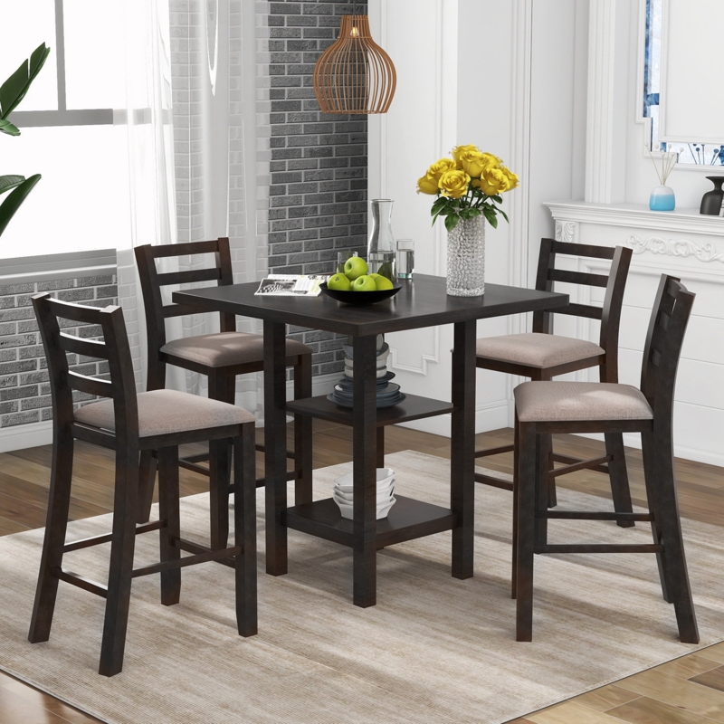 4 - Person Counter Height Breakfast Nook Dining Set