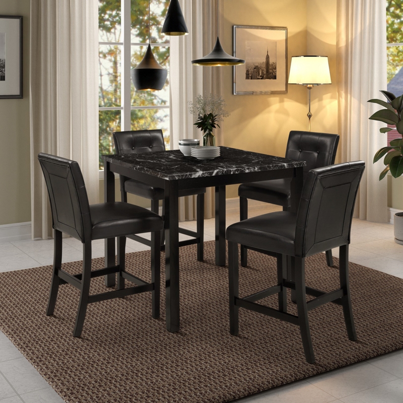 4 - Person Counter Height Dinging Table Set, Dining Table with Chairs