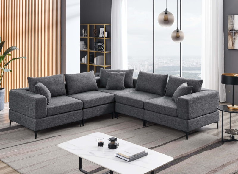 5 - Piece Upholstered Sectional