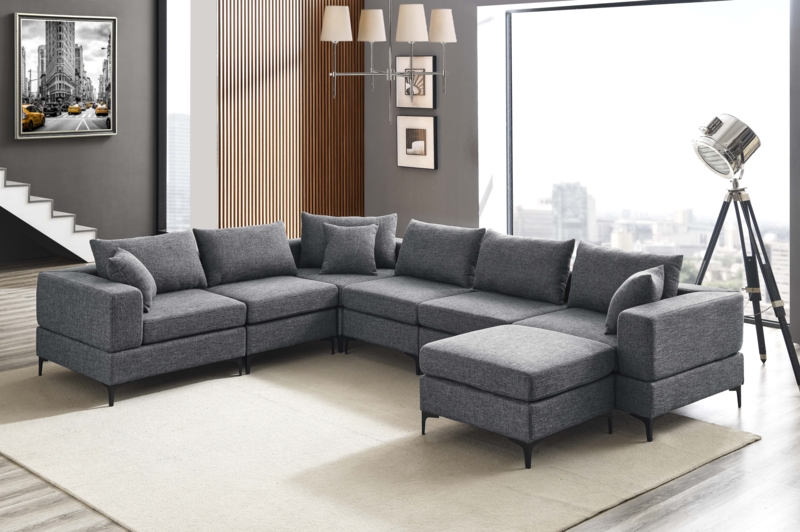 7 - Piece Upholstered Sectional