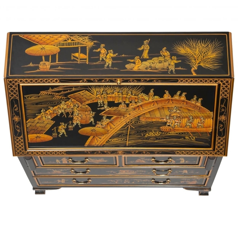 Abiha Solid Wood Secretary Desk