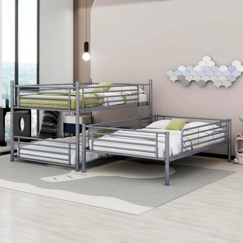 Ajuni Kids Full Over Full Over Full Triple Bed
