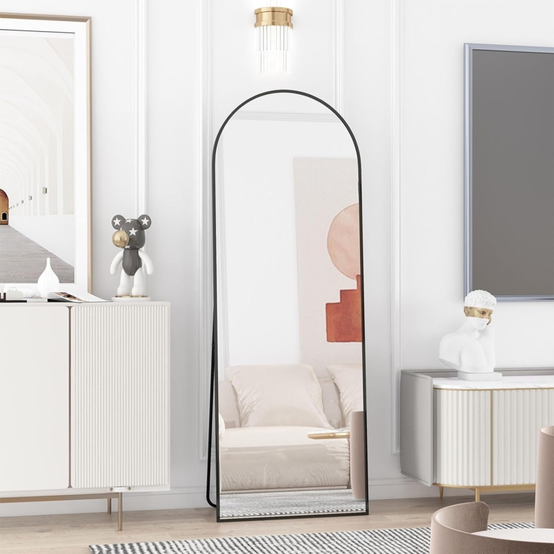 Alvy Arched Full Length Mirror, Floor Body Mirror, Wall Mirror for Bedroom, Living Room Etc