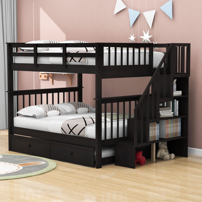 Anderw Kids Full Over Full Bunk Bed with Trundle