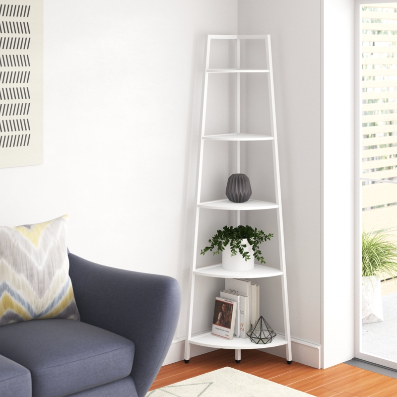 Arifa 70.1" H x 16.9" W Wood Corner Bookcase