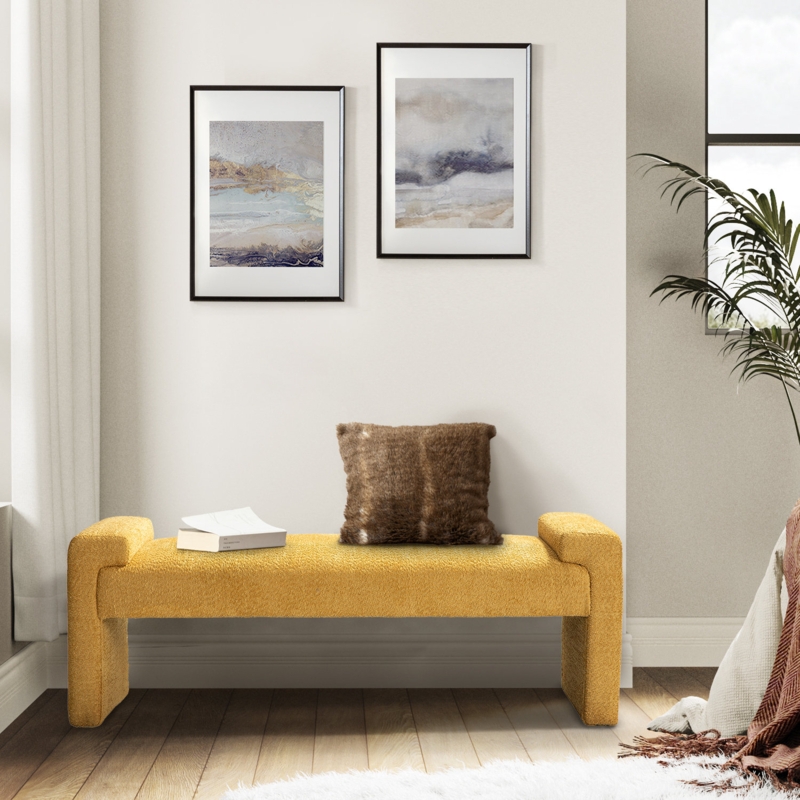 Arlesia 58.5"W Upholstered Bench