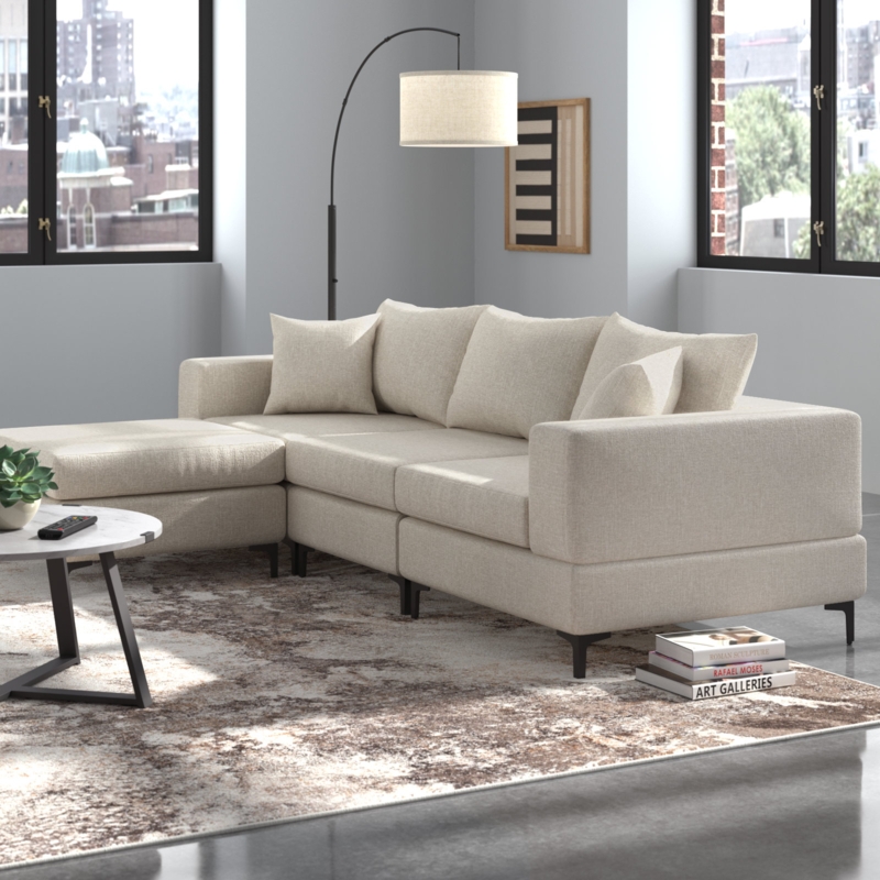 Aroosh 4 - Piece Upholstered Sectional