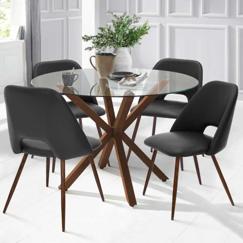 Aunnika 5 - Piece Pedestal Dining Set