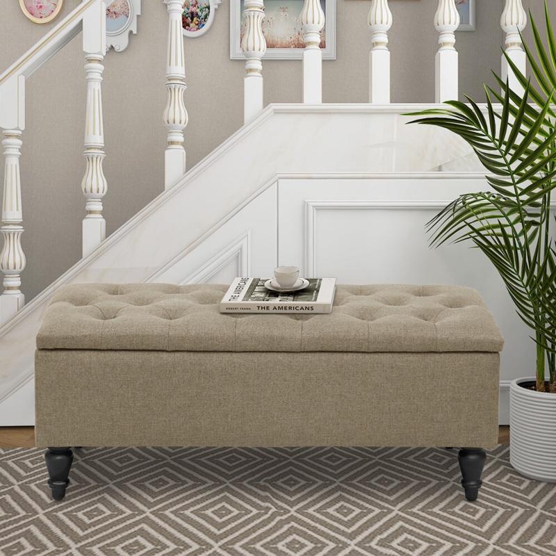 Balcom Polyester Upholstered Storage Bench