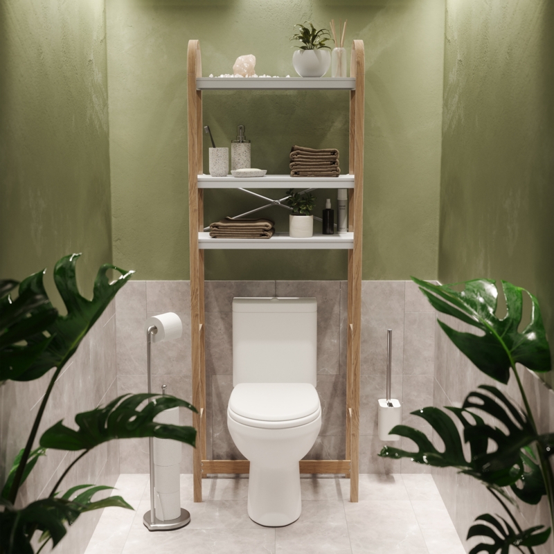 Bellwood Solid Wood Freestanding Over The Toilet Storage
