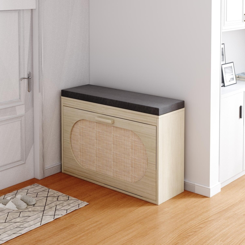 Branam Linen Upholstered Storage Bench