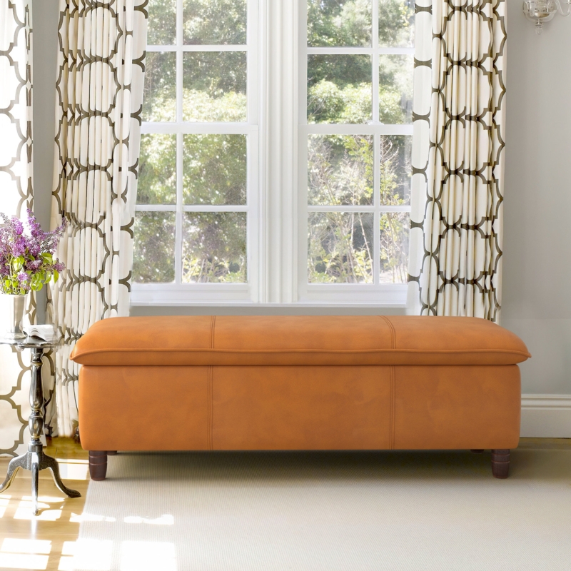 Breeanna Faux Leather Upholstered Storage Bench