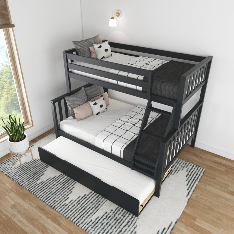Brubaker Kids Twin Over Full Bunk Bed with Trundle