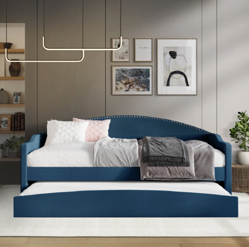 Caitronia Upholstered Daybed with Trundle