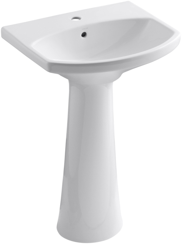 Cimarron® 26.81" Vitreous China U-Shape Pedestal Bathroom Sink with Overflow