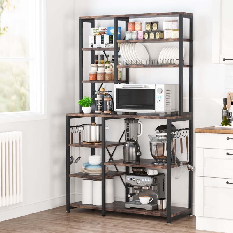 Color 39'' Steel Standard Baker's Rack with Microwave Compatibility