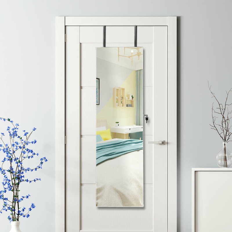 Conall 14'' Wide Over-the-Door Jewelry Armoire with Mirror
