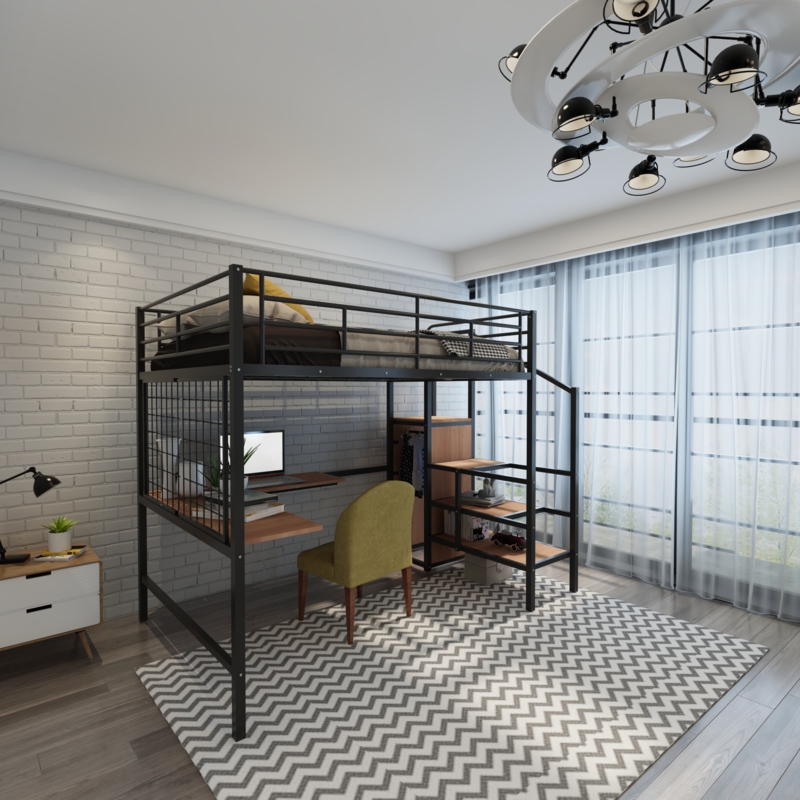 Full-Size Loft Beds With Stairs | Foter