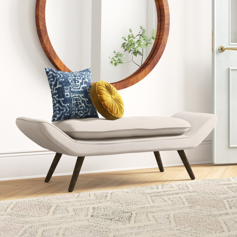 Dayiana Polyester Blend Upholstered Bench