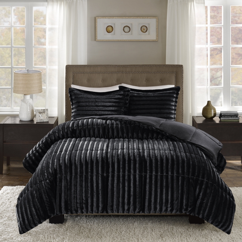 Duke Faux Fur 3 Piece Comforter Set