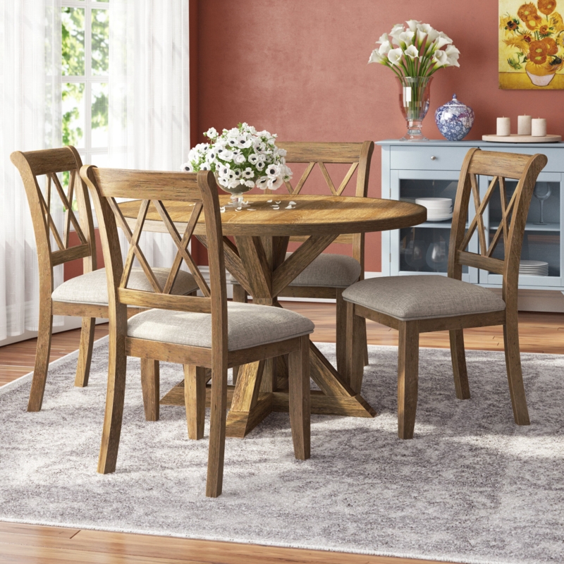 Ebbert 5 - Piece Trestle Dining Set