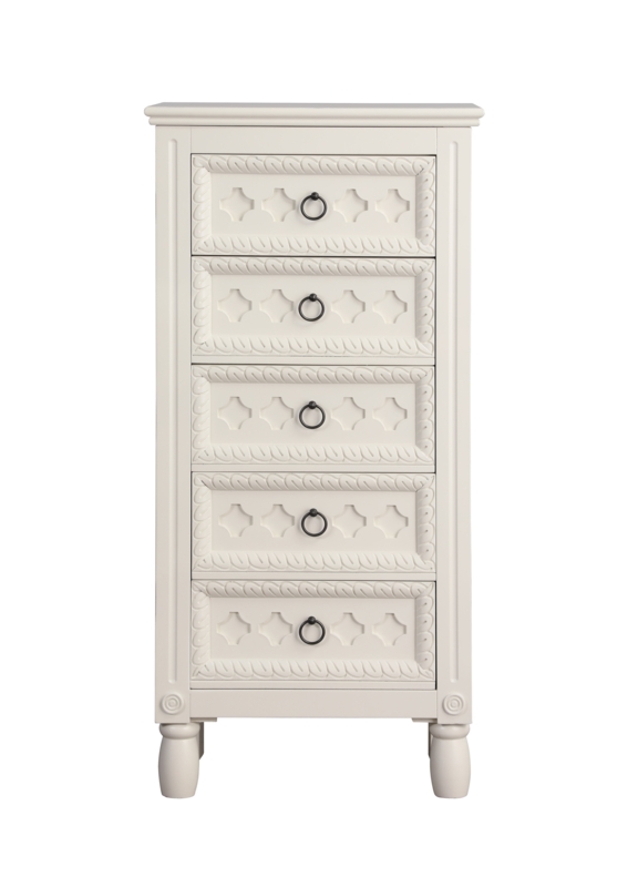 Eurelijus 19.5'' Wide Freestanding Solid Wood Jewelry Armoire with Mirror