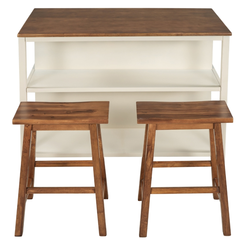 Fabriciana Solid Wood Kitchen Island Set