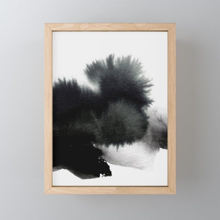 Framed Mini Art Print | Sunset Abstraction 005 by Georgiana Paraschiv - Light Wood - 3" x 4" - Society6