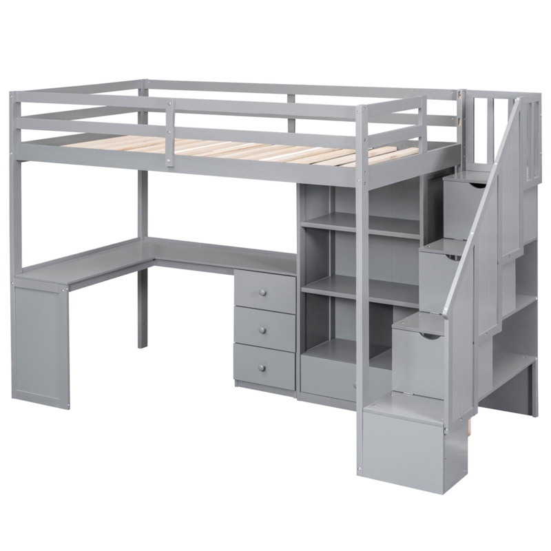 Loft Bed With Desk And Drawers | Foter