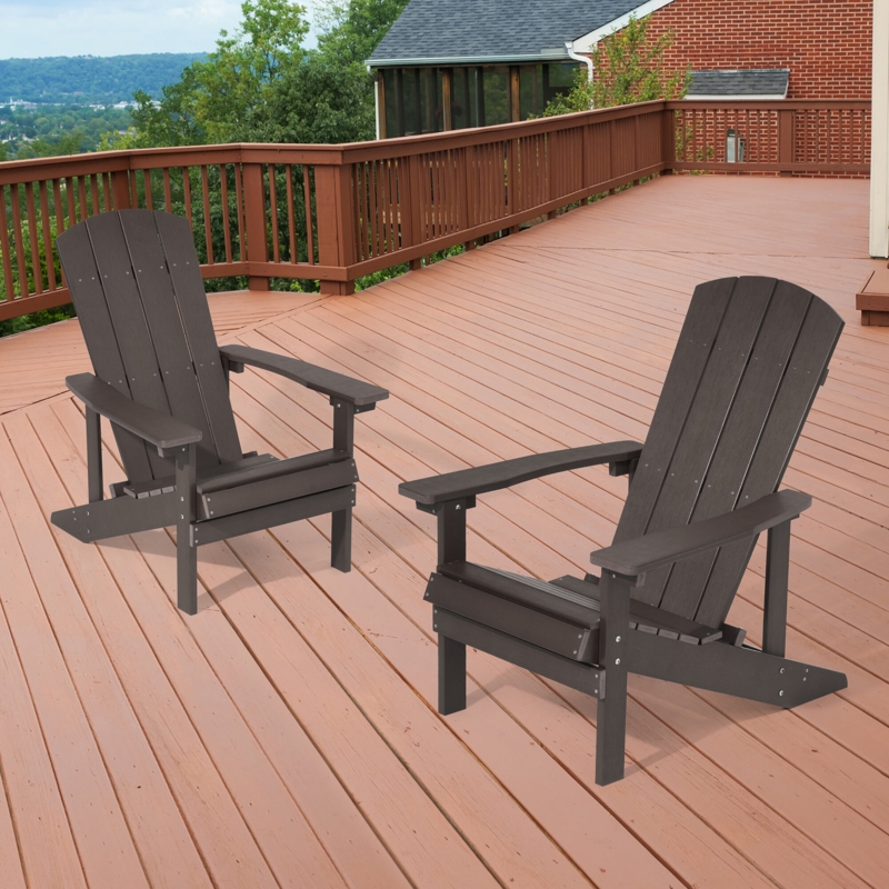 Hatolina Plastic Adirondack Chair (Set of 2)