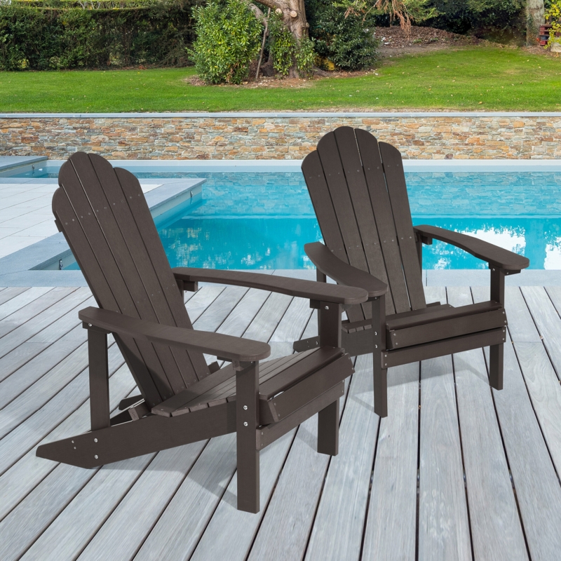Henk Plastic Adirondack Chair (Set of 2)
