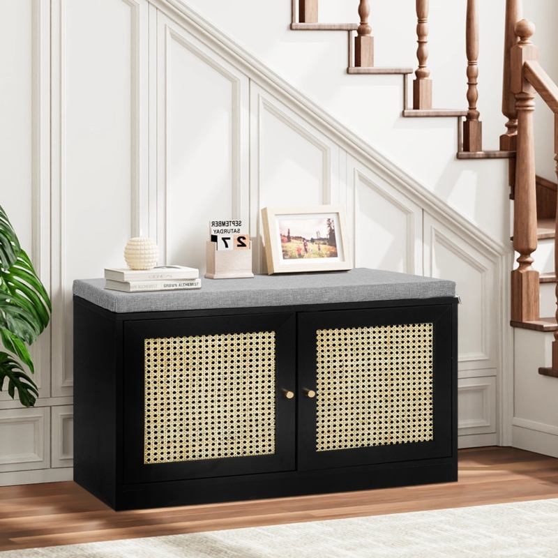 Hinderliter 8 Pair Shoe Storage Bench