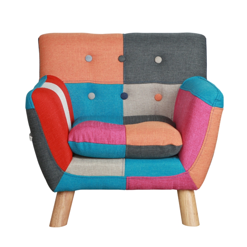 Jacey Patchwork Kids Foam Chair