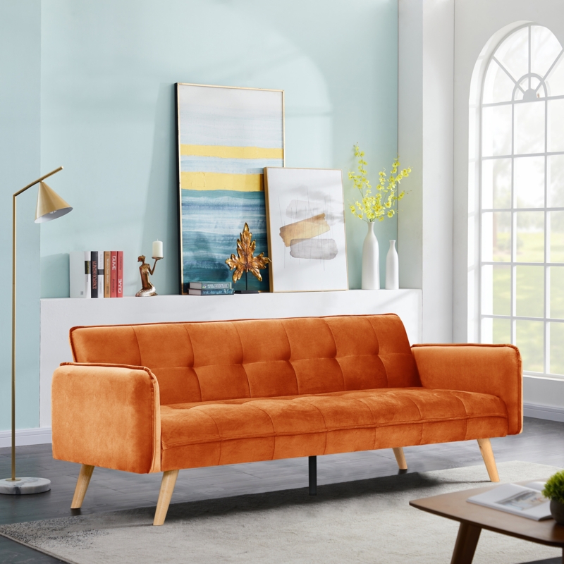 Jameris 74'' Upholstered Reclining Sleeper Sofa