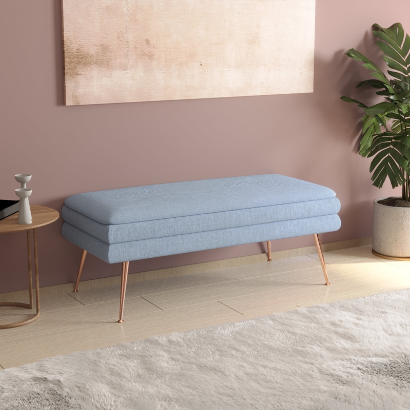 Janaea Polyester Upholstered Storage Bench