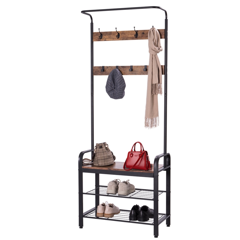 Jenkinson Hall Tree 28'' Wide with Bench and Shoe Storage