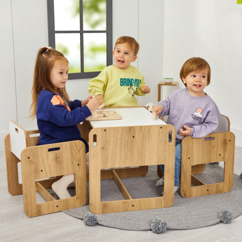 Kids 3 Piece Play Or Activity Table and Chair Set