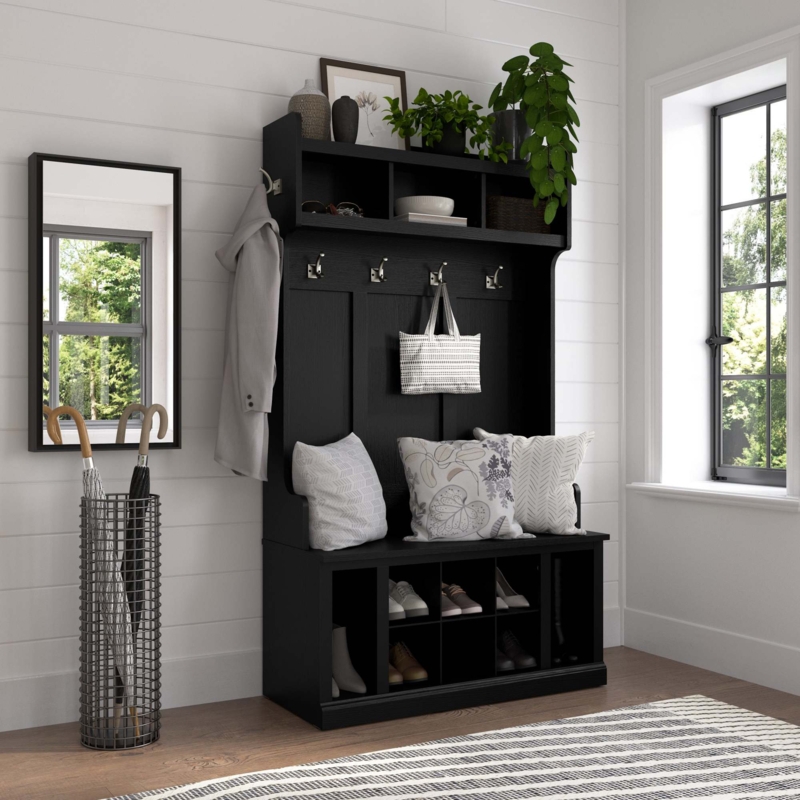 Kierra Hall Tree 40'' Wide with Bench and Shoe Storage