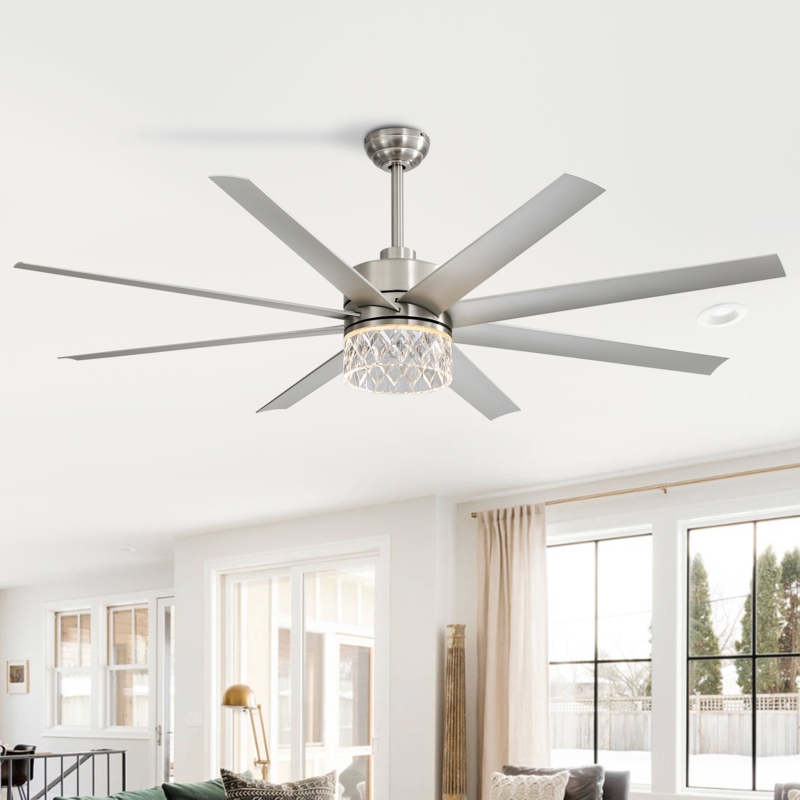 Lluliana 65'' Ceiling Fan with LED Lights and Remote Control