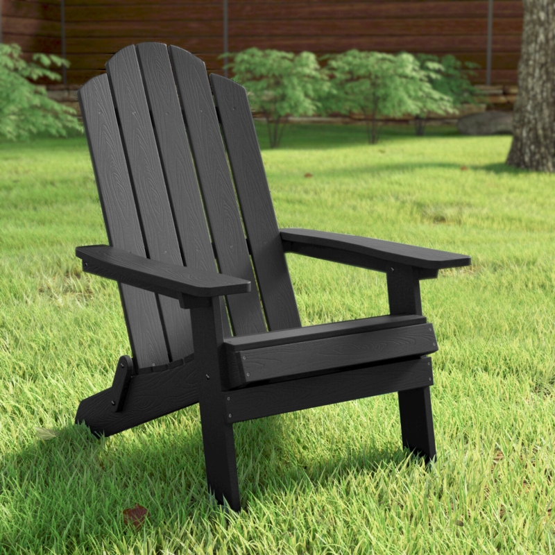 Loganne Outdoor HIPS Plastic Folding Adirondack Chair