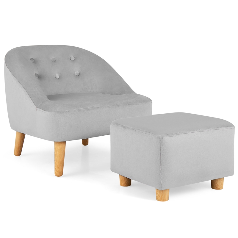 Lorata Kids 11'' Foam Chair and Ottoman