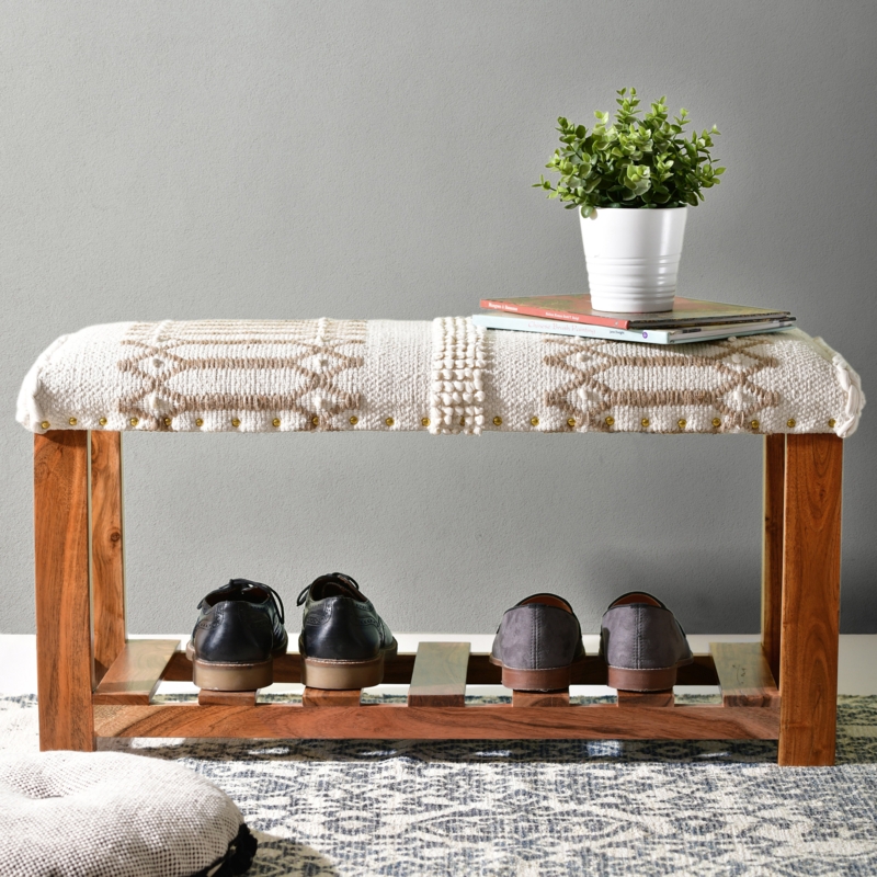 Maximilian Cotton Upholstered Storage Bench