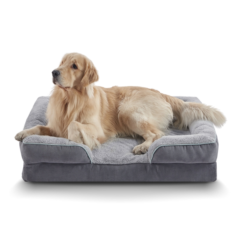 Orthopedic Dog Bed For Medium Dogs, Waterproof Thick Foam Dog Bed Bolster Sofa With Machine Washable Cover, Comfy Dog Bed For Small Medium Large Dog