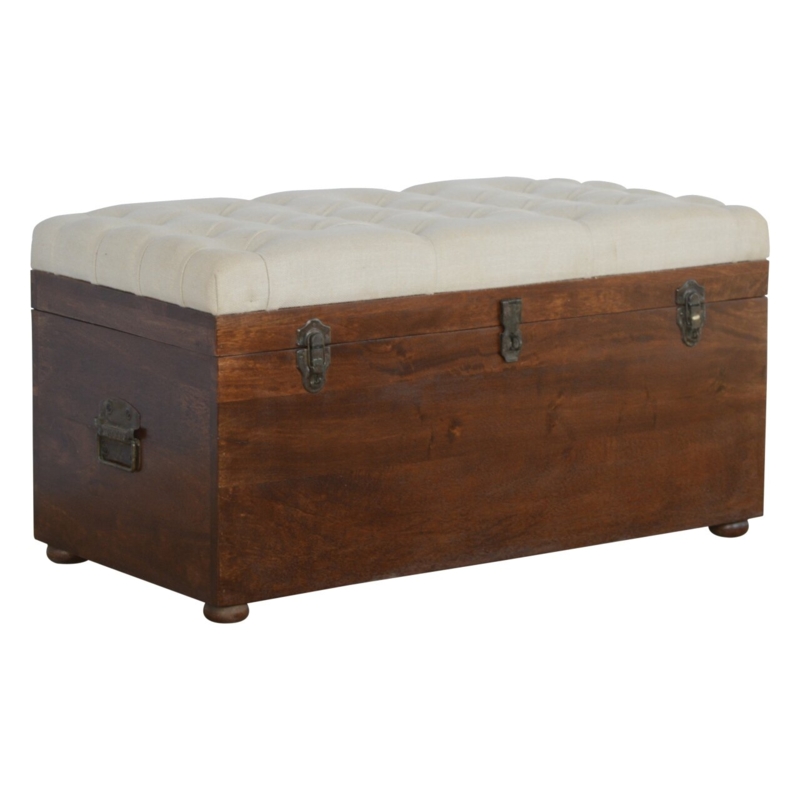 Patnaude 70% Polyester 30% Cotton Upholstered Storage Bench