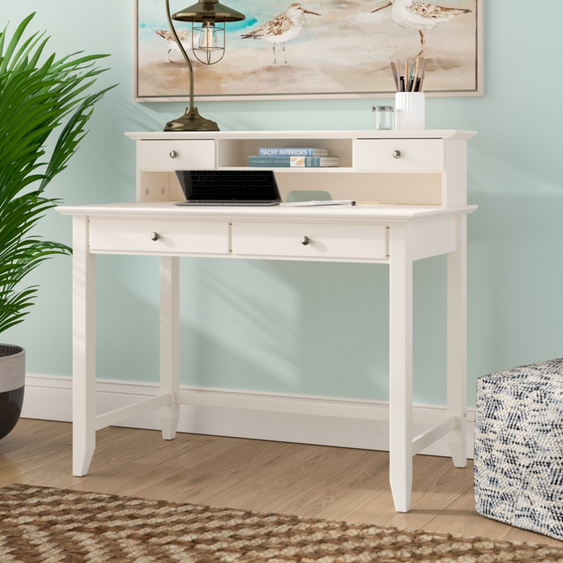 Perrotta Solid Wood Secretary Desk with Hutch