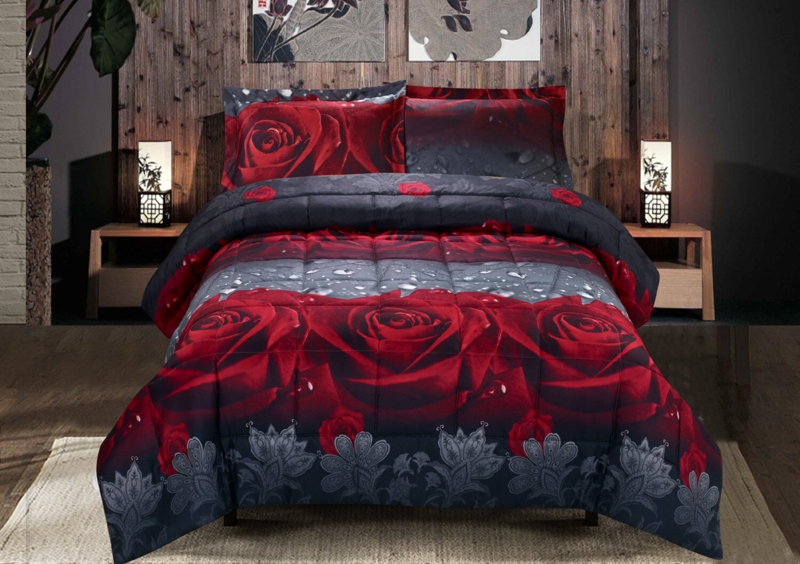 Robards Rose Love Romantic Comforter Set