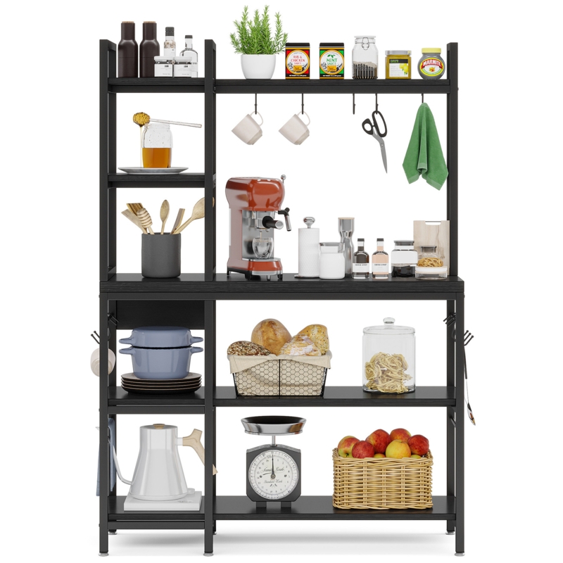 Romario 43.3'' Steel Accent Baker's Rack with Microwave Compatibility